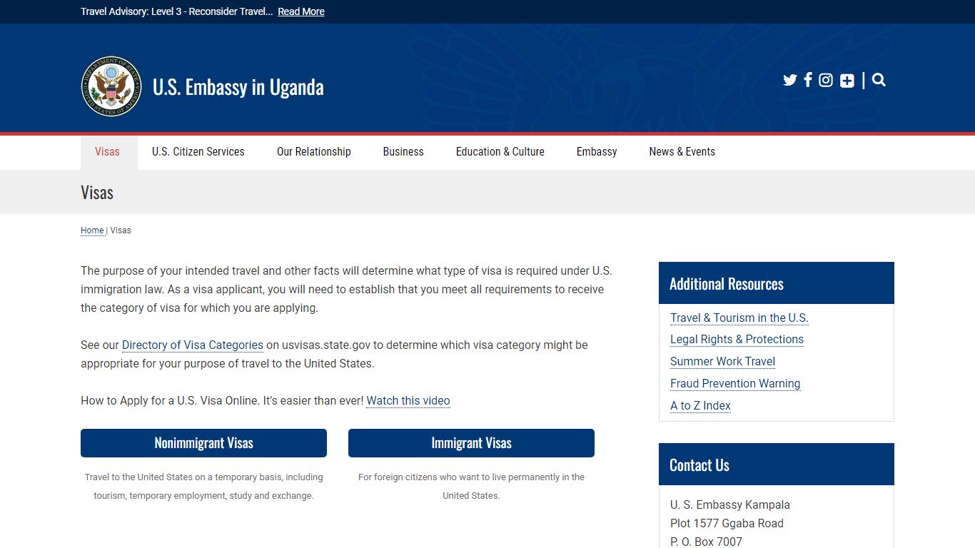 Visas - U.S. Embassy in Uganda